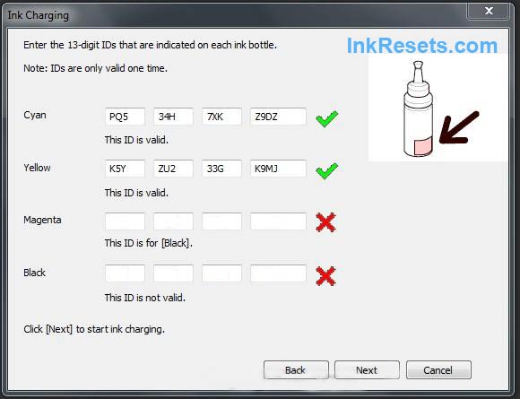 epson p50 wic reset key